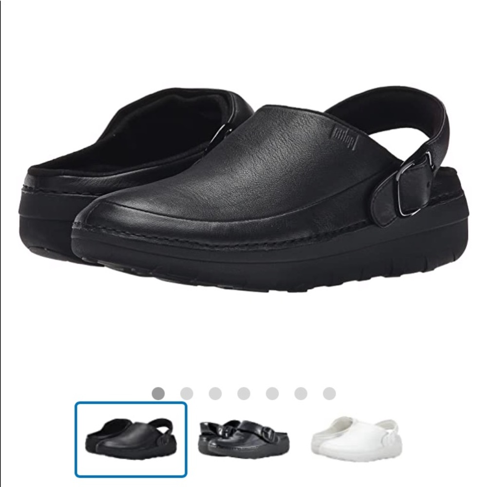 Fitflop women’s black leather clog size 7